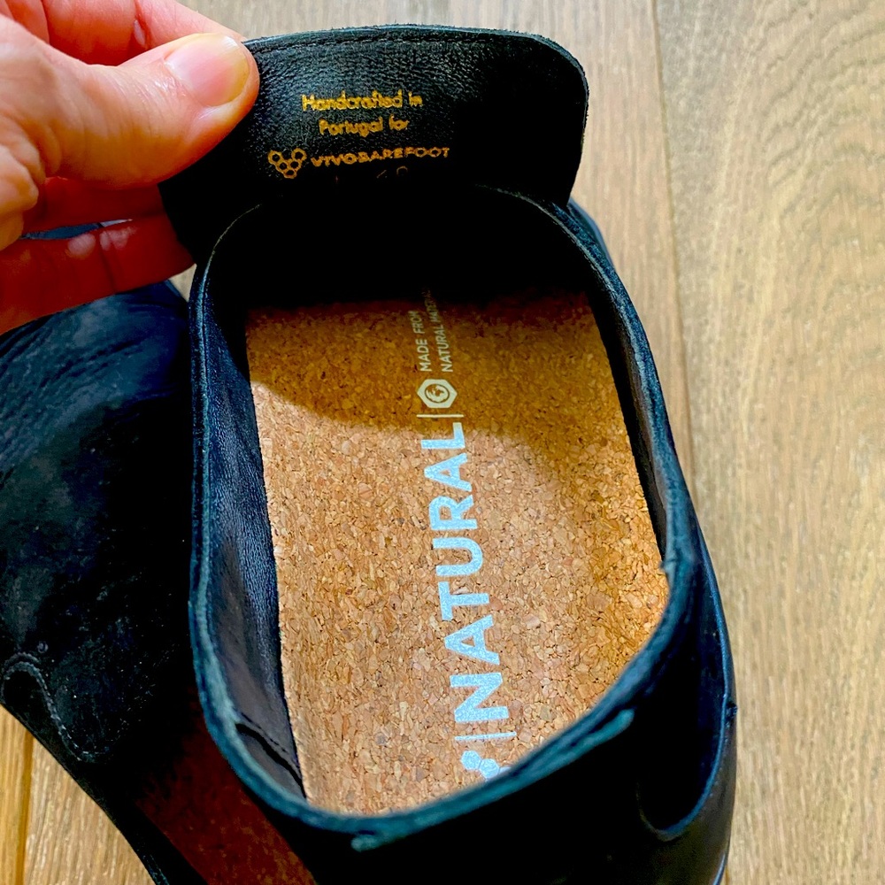 Vivobarefoot Opanka ll slip on with cork insert